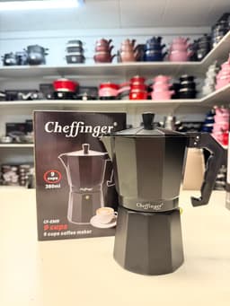 Cheffinger Koffie Percolator - Zwart - 9 Kopjes - Inductie — thumbnail 4