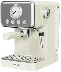 Jocca Espresso Coffee Maker 2709 – 1400 W – 15 bar – Manometer & melkopschuimer – Retro design – Crème — thumbnail 1