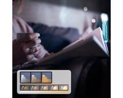 Groene leeslamp met boekenklem - USB-oplaadbare boekenlamp voor leescomfort in bed - 80 uur batterijduur en 3 oogvriendelijke modi