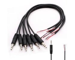 Set van 6 3,5 mm TRS Audio Stekkers voor Headphone Reparatie