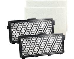 PARTS4® HEPA Filter geschikt voor Miele SF-AH50 / 7226170 | Inclusief koolstof tegen geurtjes | Set van 2 stuks + motorfilters | O.a. geschikt voor Miele Compact C1, Complete C2, Complete C3, S4 (S4000 > S4999), S5 (S5000 > S5999), S8 (S8000 > S8999)