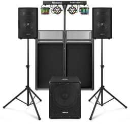 Vonyx complete DJ setup - DJ set met Actieve speaker set met sub, Partybar en DJ Booth - 800W — thumbnail 1