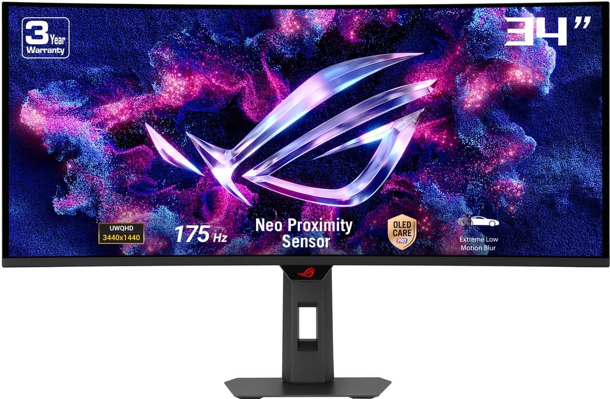 ASUS ROG Strix OLED XG34WCDG - UWQHD WOLED Curved Gaming Monitor - USB-C 15W Power Delivery - 0.03ms - 175Hz — afbeelding 1