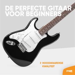 Linkshandige gitaar - MAX GigKit - 4/4 - Elektrische gitaar voor linkshandigen - Starterset - Zwart — thumbnail 2