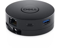 DELL DA300 Bedraad USB 3.2 Gen 2 (3.1 Gen 2) Type-C Zwart