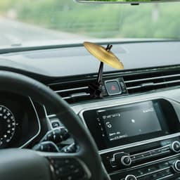 2x Anti-crash Bekkens voor Auto's - Auto Cymbal Air Grill - Ventilatieopeningen voor Bekkens voor Auto's - Geluidsresonantie - Mini-trommelbekkens - Muziekliefhebbers - Alle Soorten Voertuigen - Geschikt voor Autoventilatieopeningen - Zilver+Goud — thumbnail 2