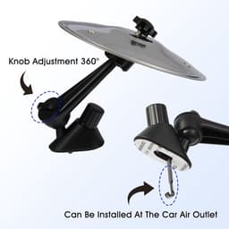 2x Anti-crash Bekkens voor Auto's - Auto Cymbal Air Grill - Ventilatieopeningen voor Bekkens voor Auto's - Geluidsresonantie - Mini-trommelbekkens - Muziekliefhebbers - Alle Soorten Voertuigen - Geschikt voor Autoventilatieopeningen - Zilver+Goud — thumbnail 5