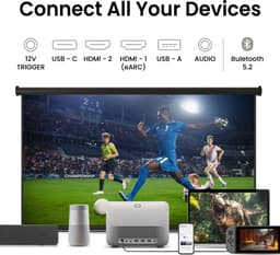 BenQ TK705STi 4K HDR Laser 3000 ANSI Lumen Short-Throw Film en Gaming Beamer - Projector met 5ms Reactietijd - HDR10+ & HLG - Google TV Android 15 - Automatische 2D keystone correctie - Auto Focus - Auto Cinema Mode - Compact en stijlvol design — thumbnail 5
