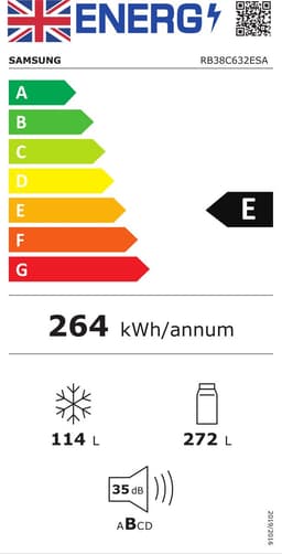 Samsung RB38C632ESA/EU - koel-vriescombinatie - 203 cm - No Frost - waterdispenser — thumbnail 2