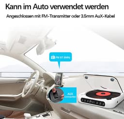 IBETTERTEC - Draagbare CD-speler met Bluetooth 5.3 - met externe versterker - CD-muziekspeler voor Bluetooth - stofbescherming - koptelefoonaansluiting - Geschikt als cadeau voor thuisgebruik — thumbnail 2