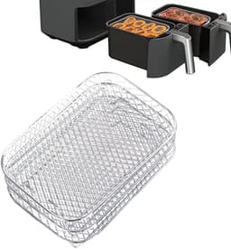 Geschikt voor Ninja Airfryer DZ201 - 3-laags toast/dehydrator frame - 304 roestvrij staal - dubbele heteluchtfriteuse accessoires — thumbnail 1