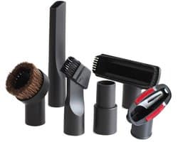 Stofzuiger Zuigmond Set - 6 Stuks - geschikt voor Miele，Philips，AEG，Karcher，Bosch，Numatic，Nilfisk - spleetzuigmond - Universeel Opzetstuk - zwart