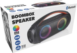 Boombox Bluetooth Speaker - Muziek Box Draadloos met RGB Verlichting - Muziekbox met AUX USB TF - Draagbare Speaker Bluetooth 20W - Draadloos met Bass Boost en TWS — thumbnail 2