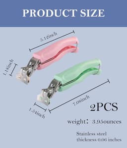 Bowl Gripper Clip - RVS Keuken - 2 pcs Retriever Tongs - Met Anti-Slip pp Handgreep voor Air Fryer - Voor Het Optillen van Heet Etenswaren - Roestvrij Stalen Kom Gripper Clip - Antislip Retriever Tongs Voor Stomer - 2 stuks - Roze + Groen — thumbnail 3