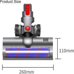 Elektrische roterende borstel Turbo compatibel met Dyson V7 V8 V10 V11 V15 - met led-verlichting — thumbnail 3