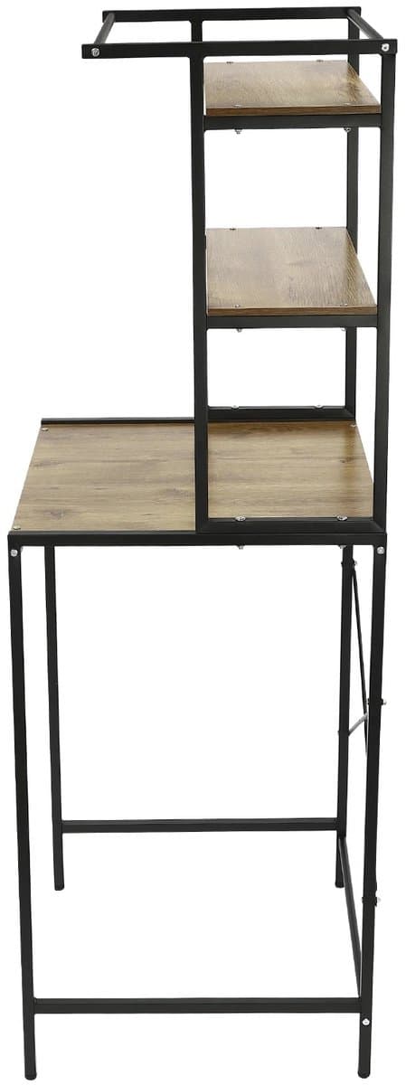 Hennova Wasmachine kast - Wasmachine meubel - Wasmachine ombouw meubel - Kast - Ruimtebesparend - 69 x 60 x 176.5 cm - Zwart met eikenhout — afbeelding 1