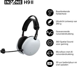 Sony INZONE H9 II – Draadloze Gaming Headset - Noise Cancelling - Wit — thumbnail 3