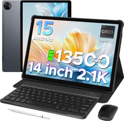 Doogee TAB E3 Max VIP - Tablet - 32 GB RAM + 256 GB ROM /TF 2TB -MTK Helio G100 - 14 inth Ips - Android 15 - 13500mAh - 4G LTE - 5G WLAN - Vier luidsprekers - GPS - Grijs — thumbnail 1