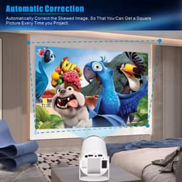 Draagbare Mini Projector – Smart Android Beamer met WiFi & Bluetooth – Full HD Home Theater — thumbnail 4