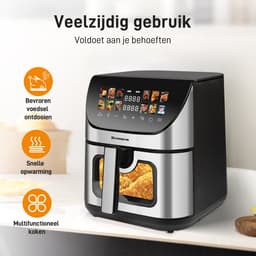 Digitale Airfryer XXL 9L Sinaopus 8005A -1800W Heteluchtfriteuse - Kleurendisplay - 12 Voorgeprogrammeerde Functies - Slimme Tijd & Temperatuurregeling - Capaciteit voor 5 Personen — thumbnail 4