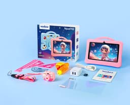 Gloovon® - Kindertablet - 7 Inch - 1G RAM - 16GB opslagruimte - Android 14 - Ouderlijk Toezicht - Kindertablet vanaf 3 jaar - 2200mAh - Tablet - Inclusief beschermhoes en screenprotector - Roze — thumbnail 3