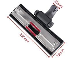 Vloerborstel - Stofzuigerborstel - vloerzuigmond - Stofzuigermondstuk - Universeel - Vloerzuigmond Stofzuigermond - 35 mm - Vervanging - Geschikt voor Bosch, Siemens, Miele, Panasonic, Rowenta, Samsung stofzuiger enz - Zwarte Metalen Onderkant