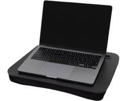 Laptop Kussen - Tablet Kussen - Laptop En Tablet Tafel - Laptray - Schootkussen Voor Laptop En Tablet - Met Tafelhouder - Comfortabel - Bedtafel - Ergonomische Laptopkussen - Schootkussen Stoel - Schoottafel - Schootkussen Tafel - Zwart