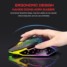 Draadloze Zwart Muis PRO GM1 met LED - Geruisloze werking - Oplaadbaar - Draagbaar - Draadloos 2.4G - Inclusief USB-ontvanger — thumbnail 5