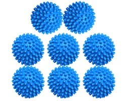 Drogerballen - wasballen - droogballen - Herbruikbare Wasdroger Bollen - Wasdrogerballen - Doorsnede 6,5 cm - blauw - 8 stuks