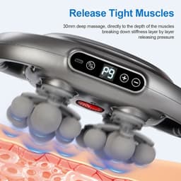 Massagepistool - Massagegun -Spier Ontspanning - infrarood Therapie - 30 Kops - 9 Intensiteitsniveaus - 9 Massage modes - Krachtige Motor 19000 keer/min 35mm Diepe Percussie - Effectief Spiervermoeidheid & Pijn Verlicht Rug, Benen — thumbnail 5