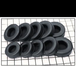 Universele ronde stereokoptelefoonhoes, schuimhoes, oorkappen, vervangingsaccessoires voor hoofdtelefoons-zwart 65mm — thumbnail 4
