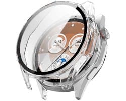 Stravo Screen protector case voor Huawei Watch GT 6 - 46mm - Full Cover Hard Case / Beschermend Hoesje - Transparent - HUAWEI WATCH GT6 46mm screenprotectors