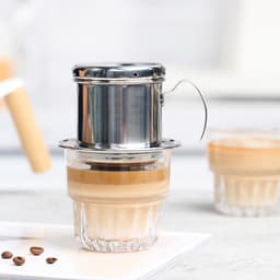Vietnamese Koffie Maker - Herbruikbaar - Rvs Koffiefilter - Slow Coffee Maker - Cafetière Drip Gieter - Dripper Koffiemaker - Ideaal Voor Op Reis En Op De Camping - 10.1×7.5×8.1cm - Zilver — thumbnail 3