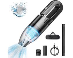 Auto Stofzuiger Draadloos - Handstofzuiger Auto - Krachtige Zuigkracht 6000Pa - 1 Stuk - Voor Auto En Huis - Zwart