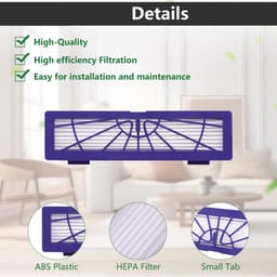 HEPA filters - geschikt voor Neato Botvac D5 / D70 / D75 / D80 / 70E / D85 - Hoogwaardig filter - 20*5.5*2 cm - Paars - 6 stuks — thumbnail 3