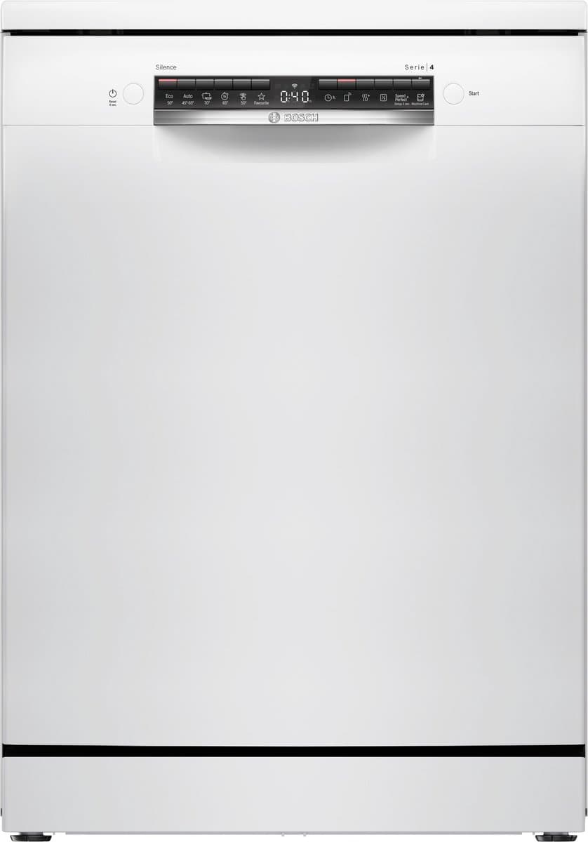Bosch SMS4HVW14E - Serie 4 - Vaatwasser - Vrijstaande vaatwasser - Wit - Home Connect - Extra Droog: optie voor extra grondige droogresultaten — afbeelding 1