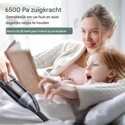 TuseRxln Auto Stofzuiger Draadloos - Handstofzuiger Auto - Krachtige Zuigkracht 6000Pa - 1 Stuk - Voor Auto En Huis - Zwart — thumbnail 4