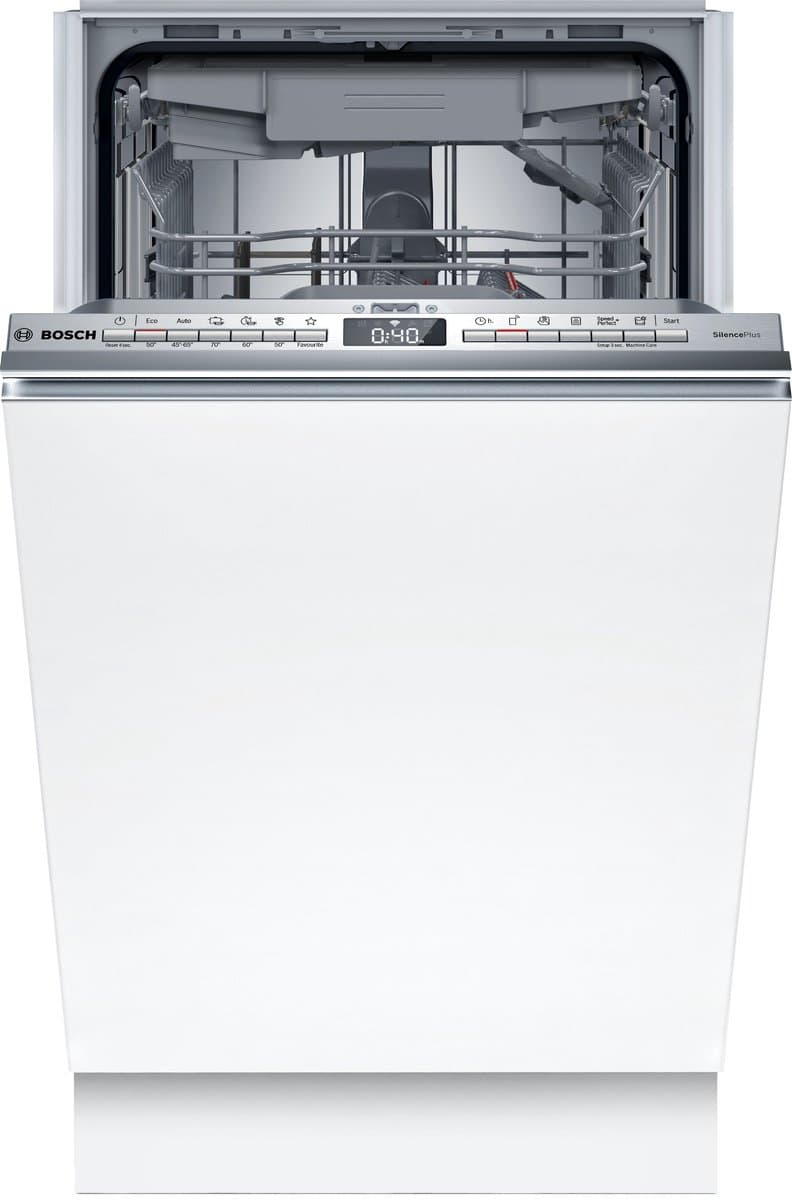 Bosch SPV4EMX17E - Serie 4 - Vaatwasser -Inbouwvaatwasser - Volledig integreerbaar - 45 cm - Energielabel B - Efficient Dry: verbeterde droogprestaties door de automatisch geopende deur — afbeelding 1