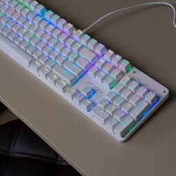 getcetera Gaming Keyboard 104 Keys – Blue Switches – RGB – Wit – Bedraad – USB-C – Numeriek Keypad – Anti-Ghosting — thumbnail 3