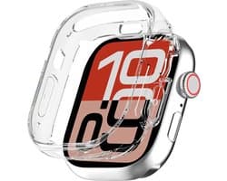 Hoesje - Geschikt voor Apple Watch SE 3 (40 mm) - Extra Sterk - Siliconen Case Cover - Smartwatch Full Bumper Hoes - Transparant