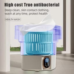 Draagbare mini-wasmachine 12L - Ideaal voor ondergoed en sokken - Opvouwbaar en Stille werking — thumbnail 5