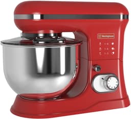 Westinghouse Retro Standmixer - 1200W - Keukenmachine 5L Mengkom - Keukenrobot - Keukenmixer - Foodprocessor - Rood — thumbnail 1