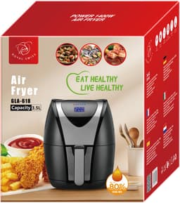 Airfryer 3.5L – Heteluchtfriteuse – 1400W – Zwart – Royal Swiss® — thumbnail 2