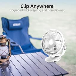 Draagbare 8 Inch Clip-on Ventilator met 10000 mAh Batterij en 4 Snelheden — thumbnail 5