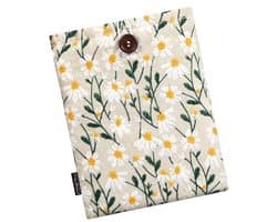 Hoes voor 6-7 inch e-reader met Madeliefjesdesign - Waterafstotend, Schokabsorberend en Draagbaar