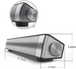 Bluetooth speaker - Mini speaker - 2x 5W stereo - 1800mAh batterij - Draadloze afstandsbediening - Meerdere aansluitingen - Geschikt voor tv en mobiel — thumbnail 5