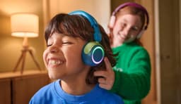 PHILIPS TAK4200CT 4200-serie On Ear draadloze opvouwbare hoofdtelefoon voor kinderen - 45 uur afspeeltijd, beperkt volume, Audio delen, laadkabel meegeleverd - Ambiant verlichting - Kristalgroen — thumbnail 4