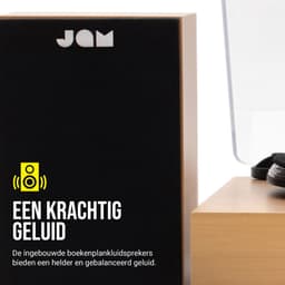 Jam - Bluetooth Platenspeler met speakers - Met Passieve boekenplank Speakers - LP Speler - Ingebouwde Stofkap — thumbnail 4