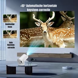 SCH® Draagbare beamer - Beamer - Projector - Mini Beamer - Wit - 11cm x 11cm x 17cm — thumbnail 2