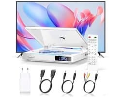 Draagbare DVD Speler met Scherm - DVD Speler met HDMI Input - voor Laptop